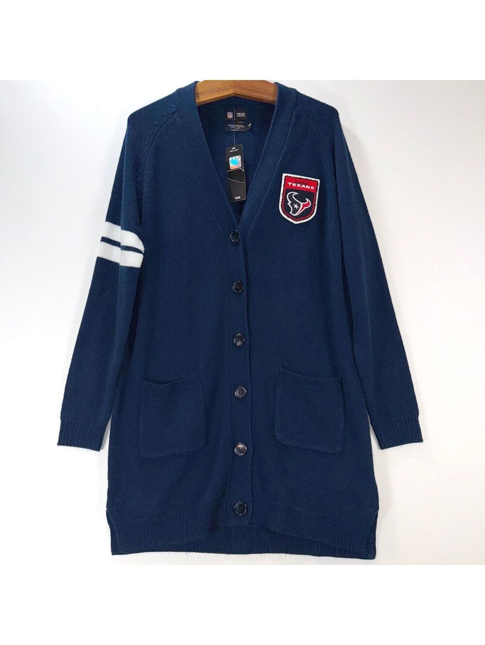 NWT Houston Texans Long Cardigan - L/XL